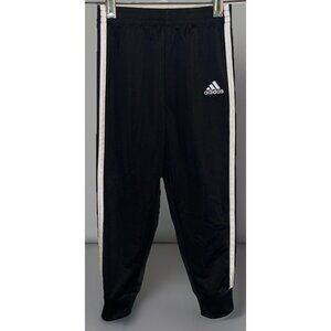 Adidas Kids Casual Track Suite Elastic Waist Black/White Stripe Sweat Outfit